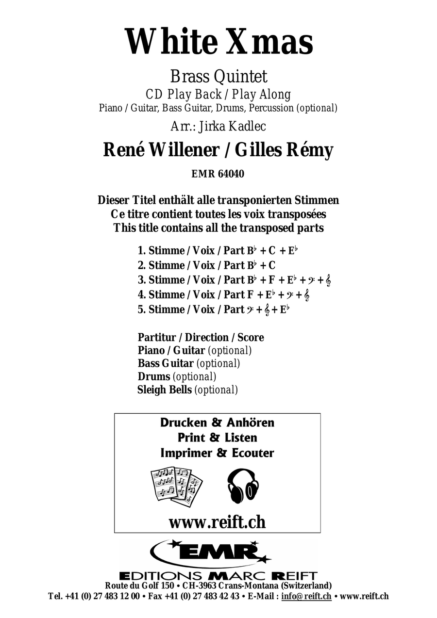 White Xmas White Xmas Brass Quintet scores gallery preview page 2