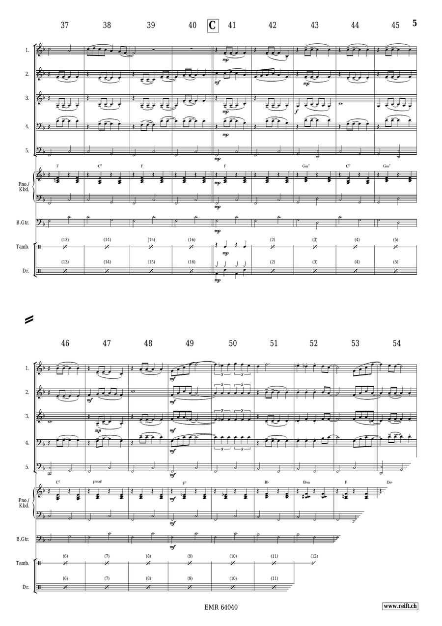 White Xmas White Xmas Brass Quintet scores gallery preview page 5
