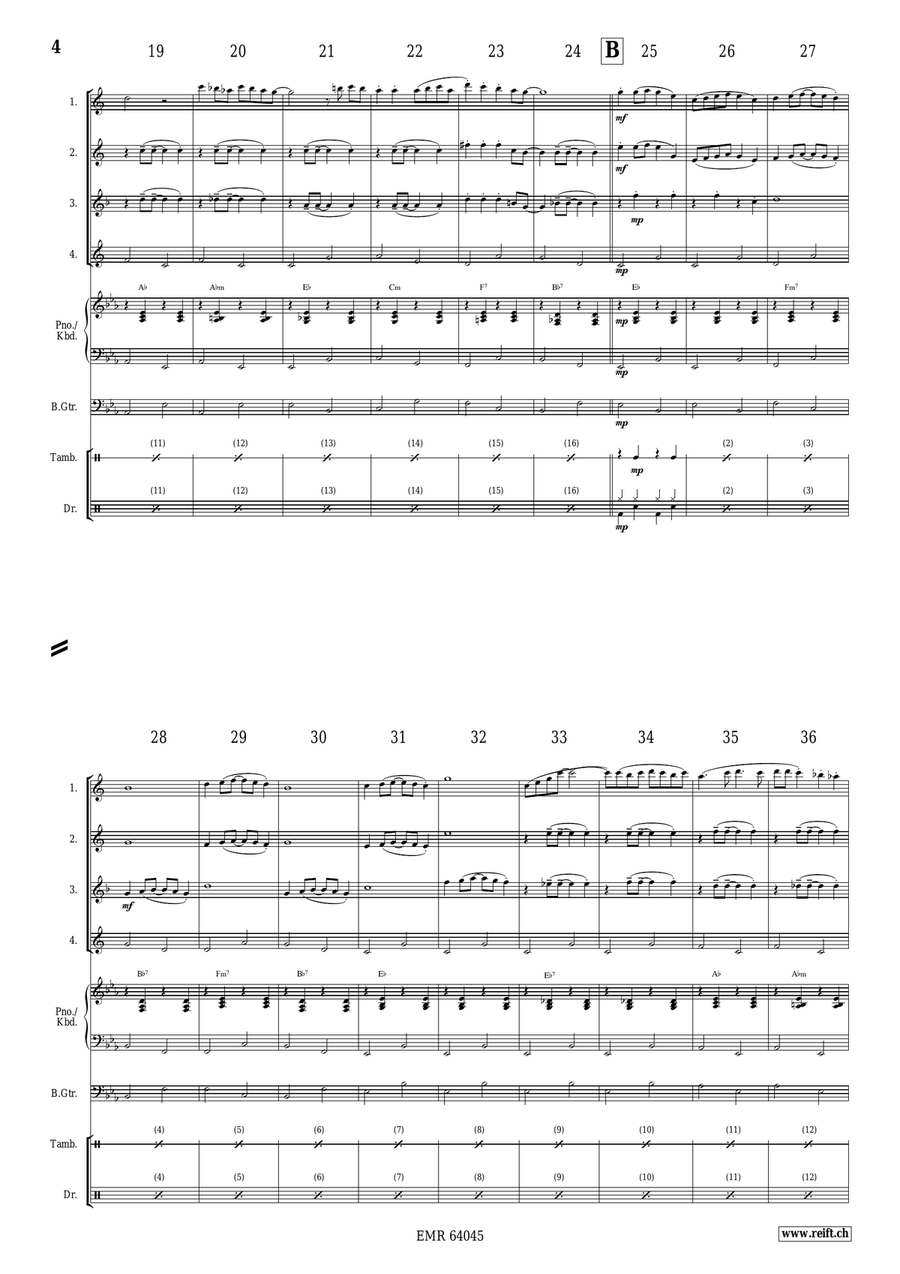 White Xmas White Xmas Saxophone Quartet scores gallery preview page 4