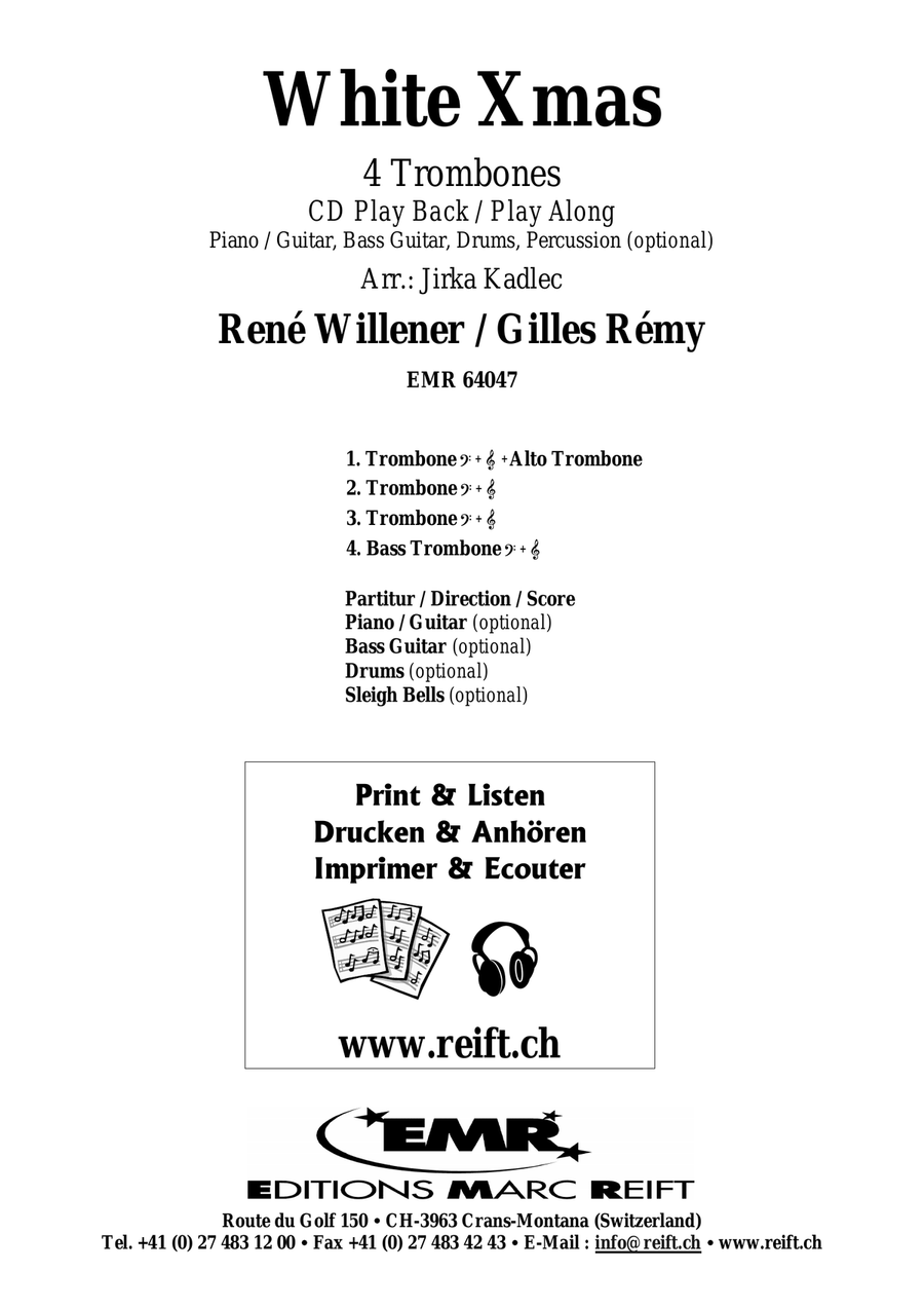 White Xmas White Xmas Trombone Quartet scores gallery preview page 2
