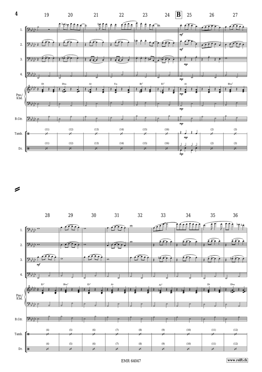 White Xmas White Xmas Trombone Quartet scores gallery preview page 4