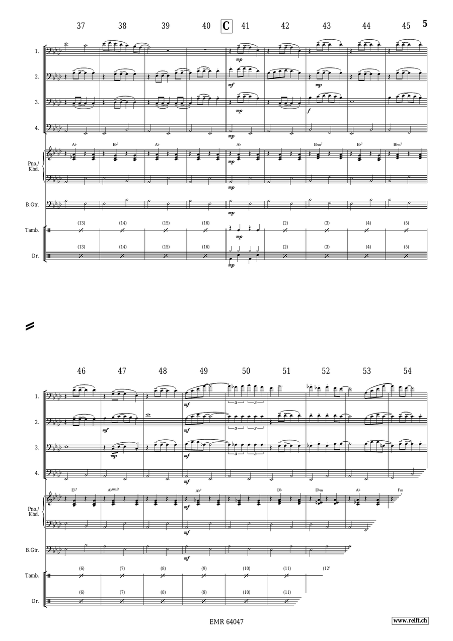 White Xmas White Xmas Trombone Quartet scores gallery preview page 5