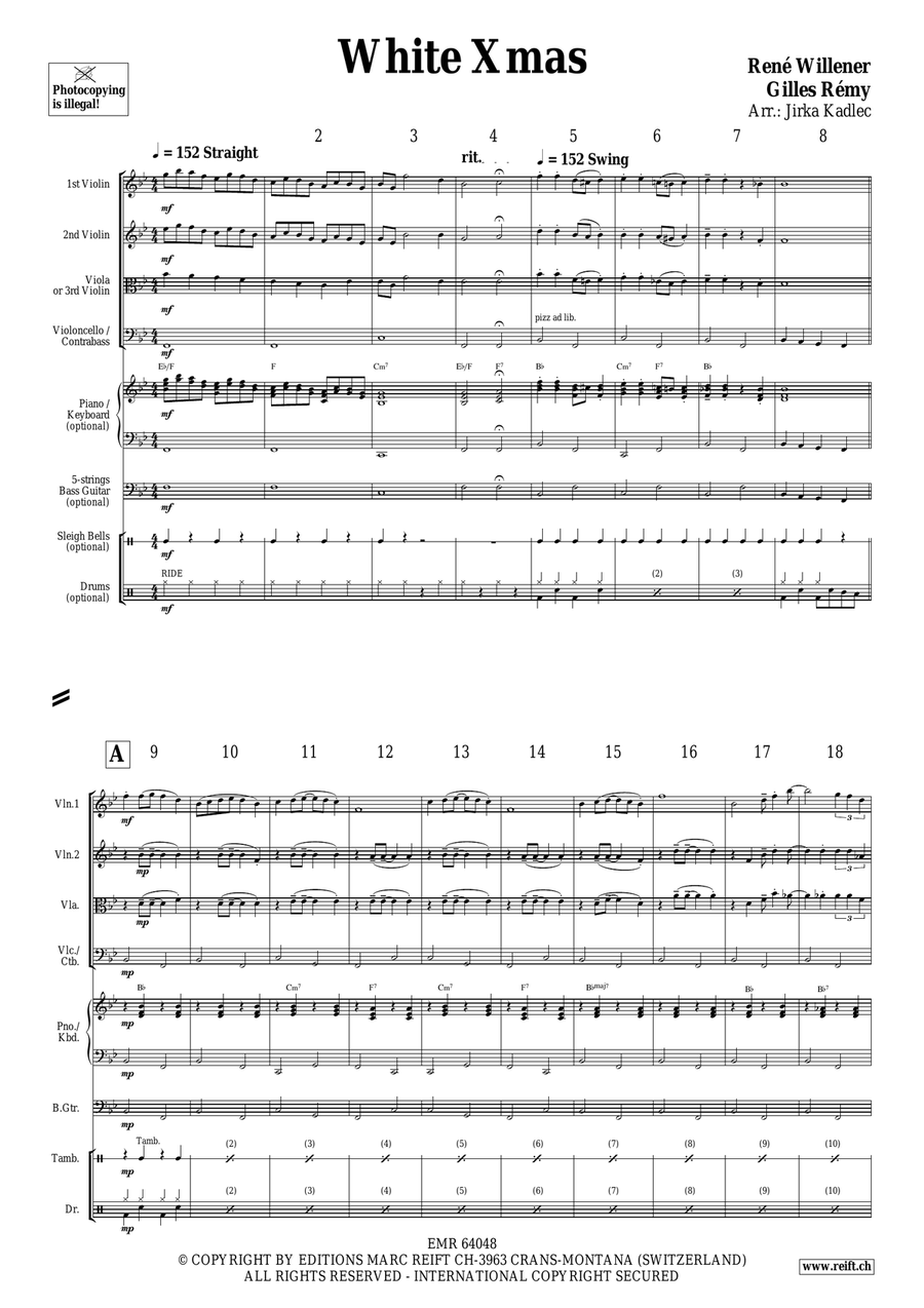 White Xmas String Quartet scores gallery preview page 3