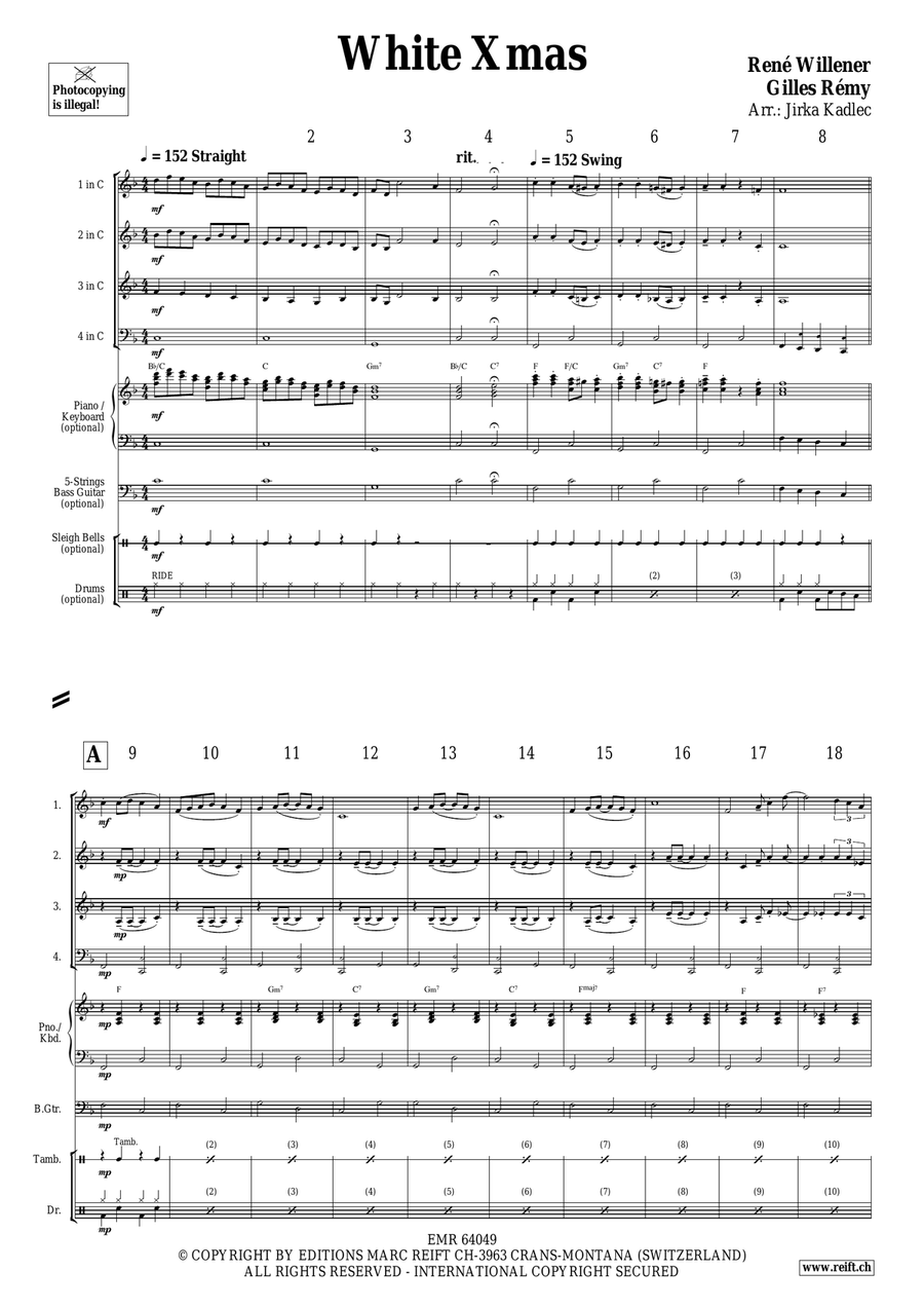 White Xmas White Xmas Brass Quartet scores gallery preview page 3