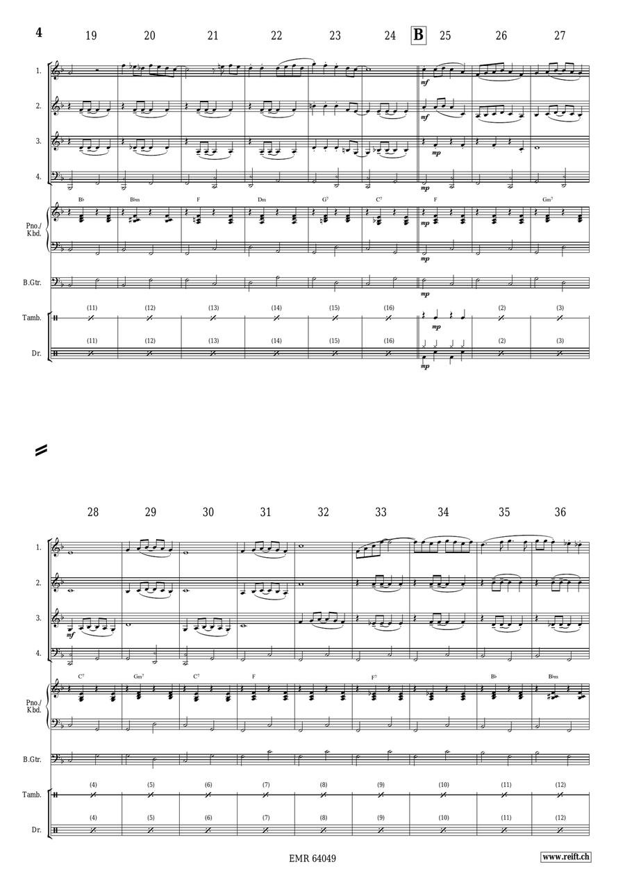White Xmas White Xmas Brass Quartet scores gallery preview page 4