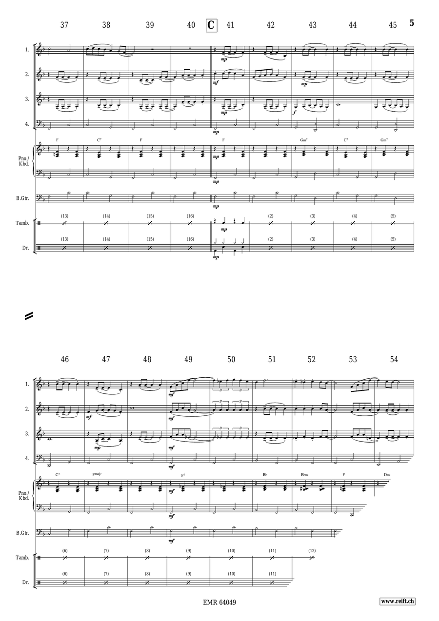 White Xmas White Xmas Brass Quartet scores gallery preview page 5