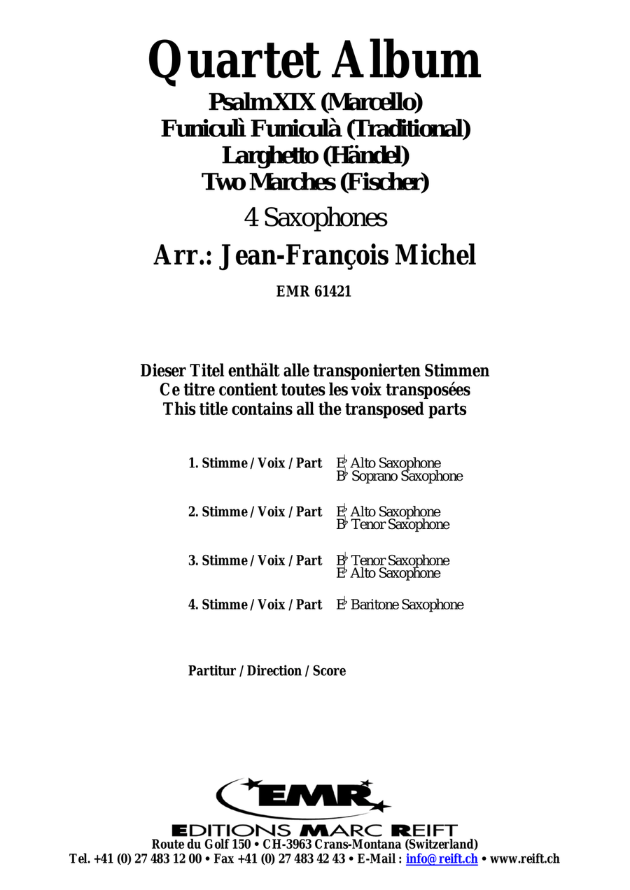 Quartet Album Quartet Album Saxophone Quartet scores gallery preview page 2