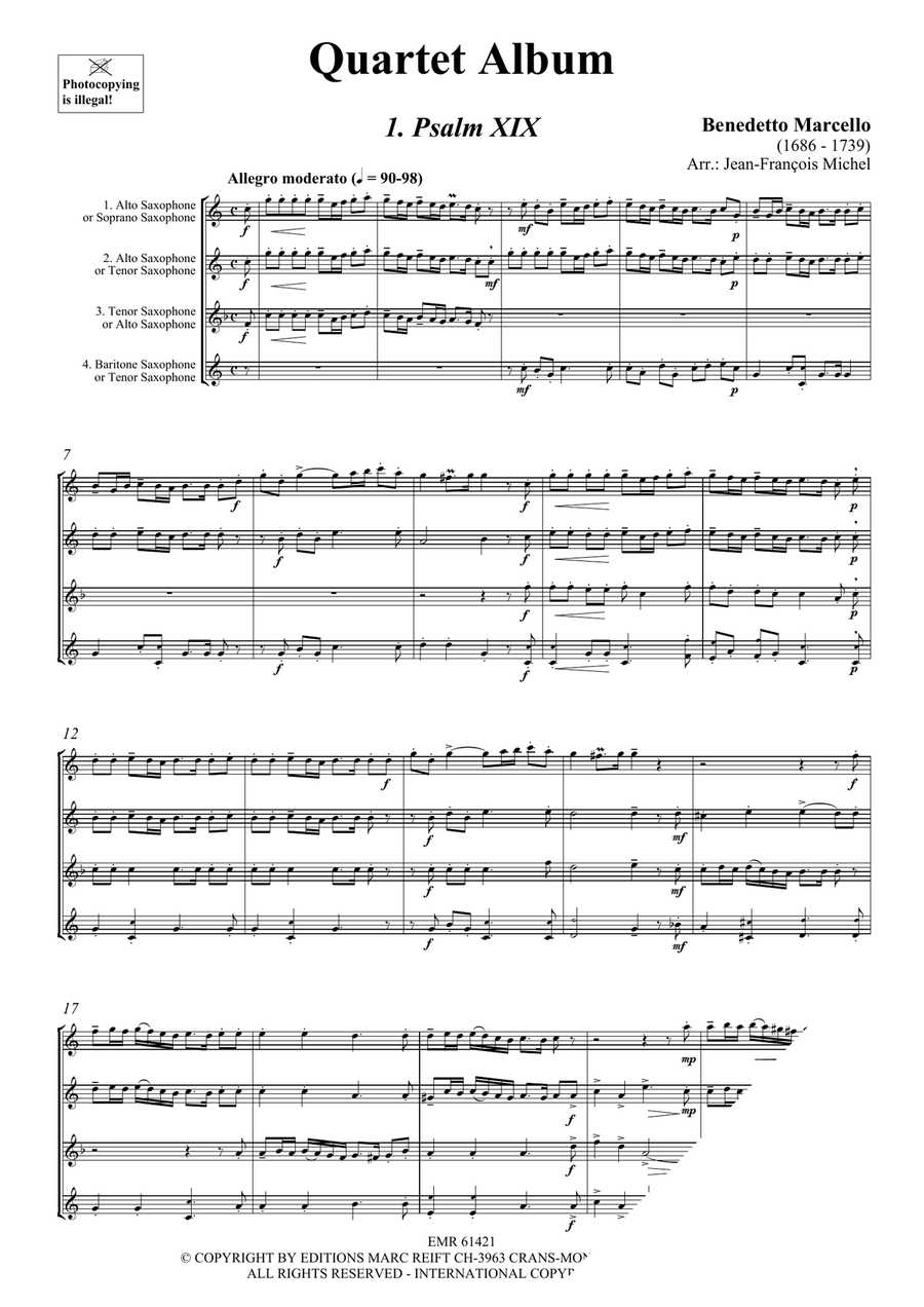 Quartet Album Quartet Album Saxophone Quartet scores gallery preview page 3