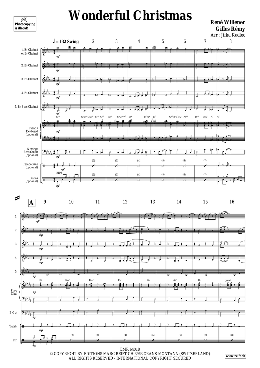 Wonderful Christmas Wonderful Christmas Clarinet Quintet scores gallery preview page 3