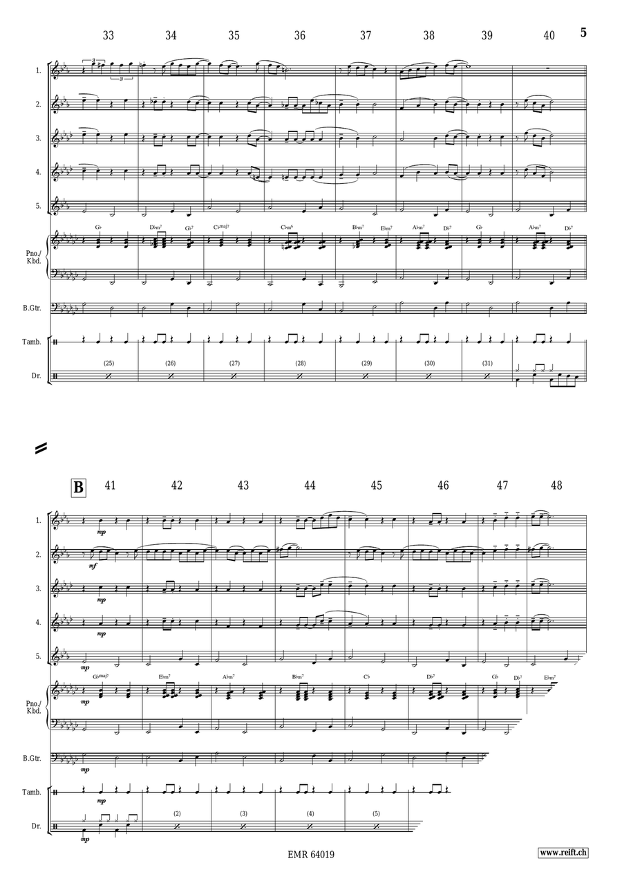 Wonderful Christmas Wonderful Christmas Saxophone Quintet scores gallery preview page 5