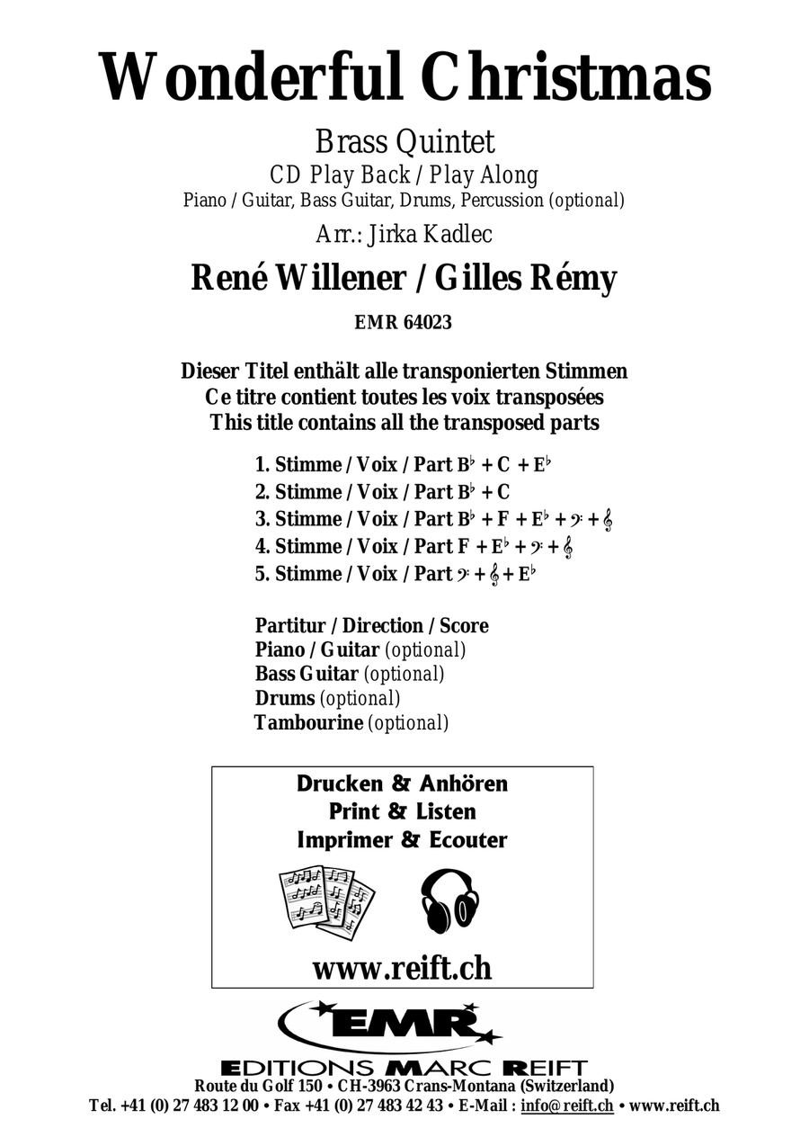 Wonderful Christmas Wonderful Christmas Brass Quintet scores gallery preview page 2