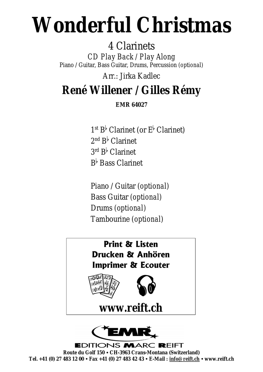 Wonderful Christmas Wonderful Christmas Clarinet Quartet scores gallery preview page 2