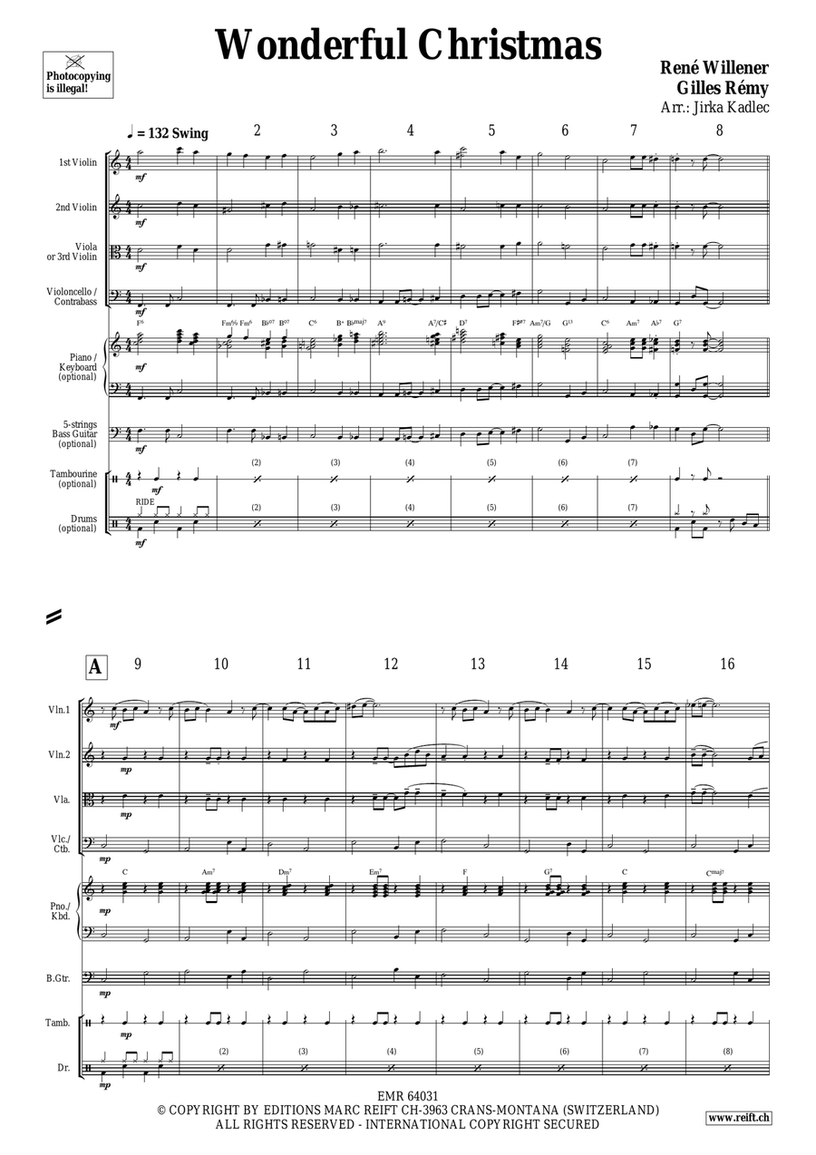 Wonderful Christmas Wonderful Christmas String Quartet scores gallery preview page 3