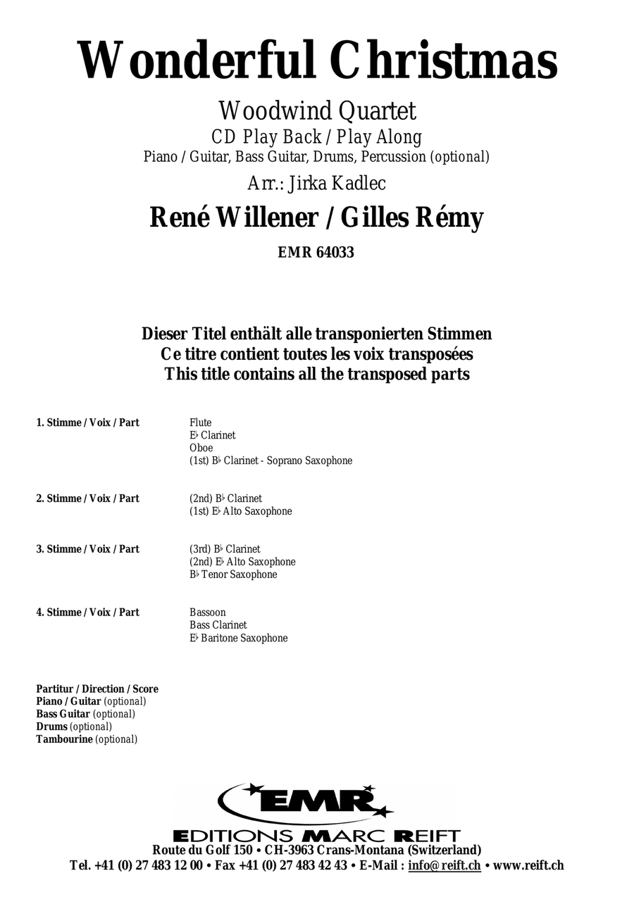Wonderful Christmas Wonderful Christmas Woodwind Quartet scores gallery preview page 2