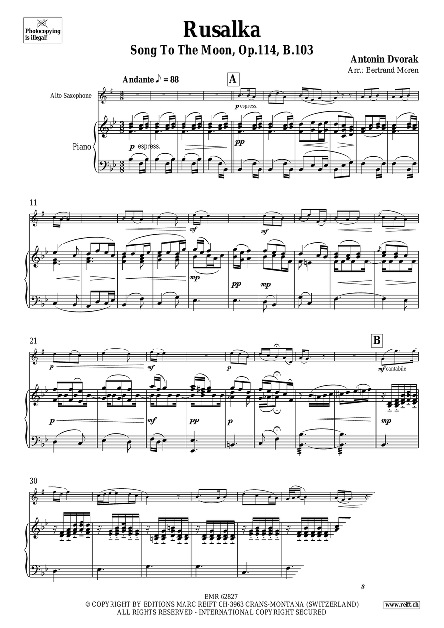 Rusalka Rusalka Alto Saxophone scores gallery preview page 3