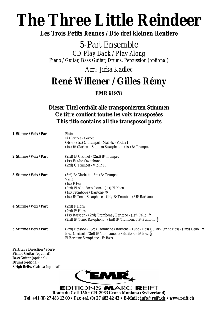 The Three Little Reindeer CD scores gallery preview page 2