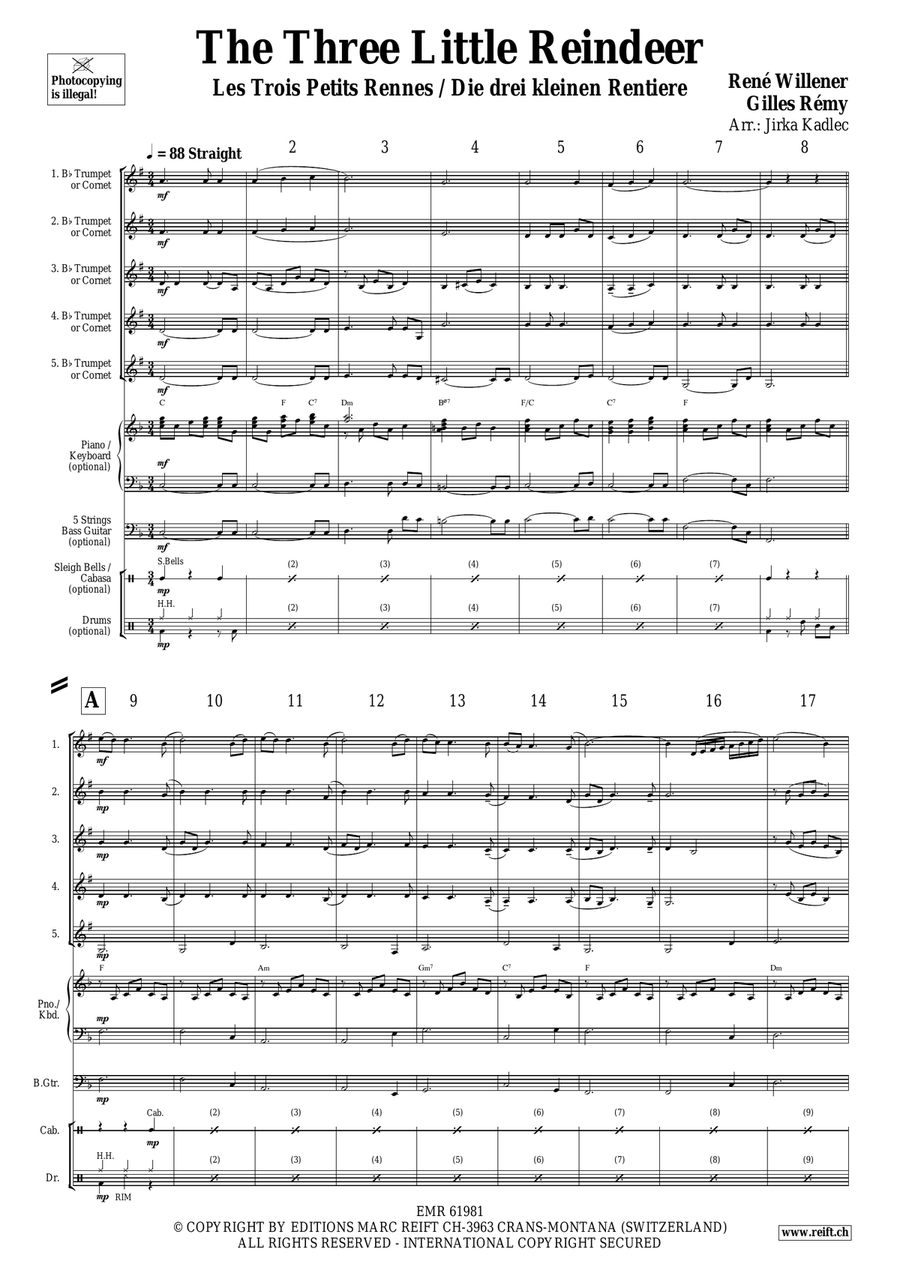 The Three Little Reindeer Cornet scores gallery preview page 3