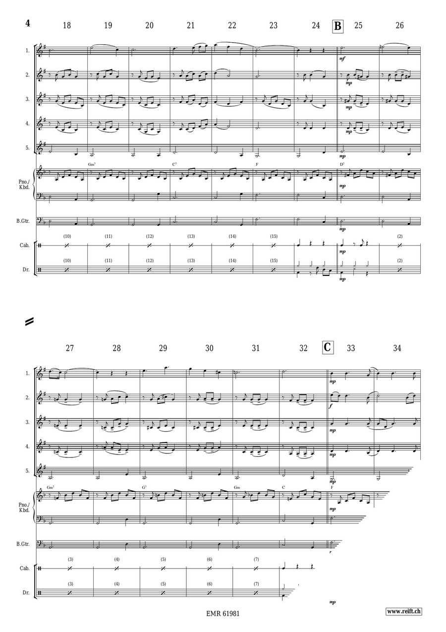 The Three Little Reindeer Cornet scores gallery preview page 4