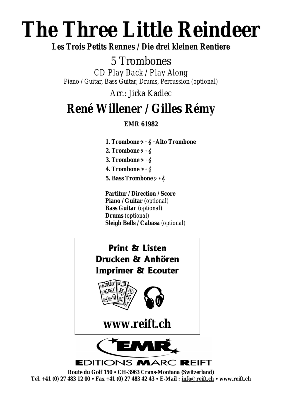 The Three Little Reindeer Trombone scores gallery preview page 2