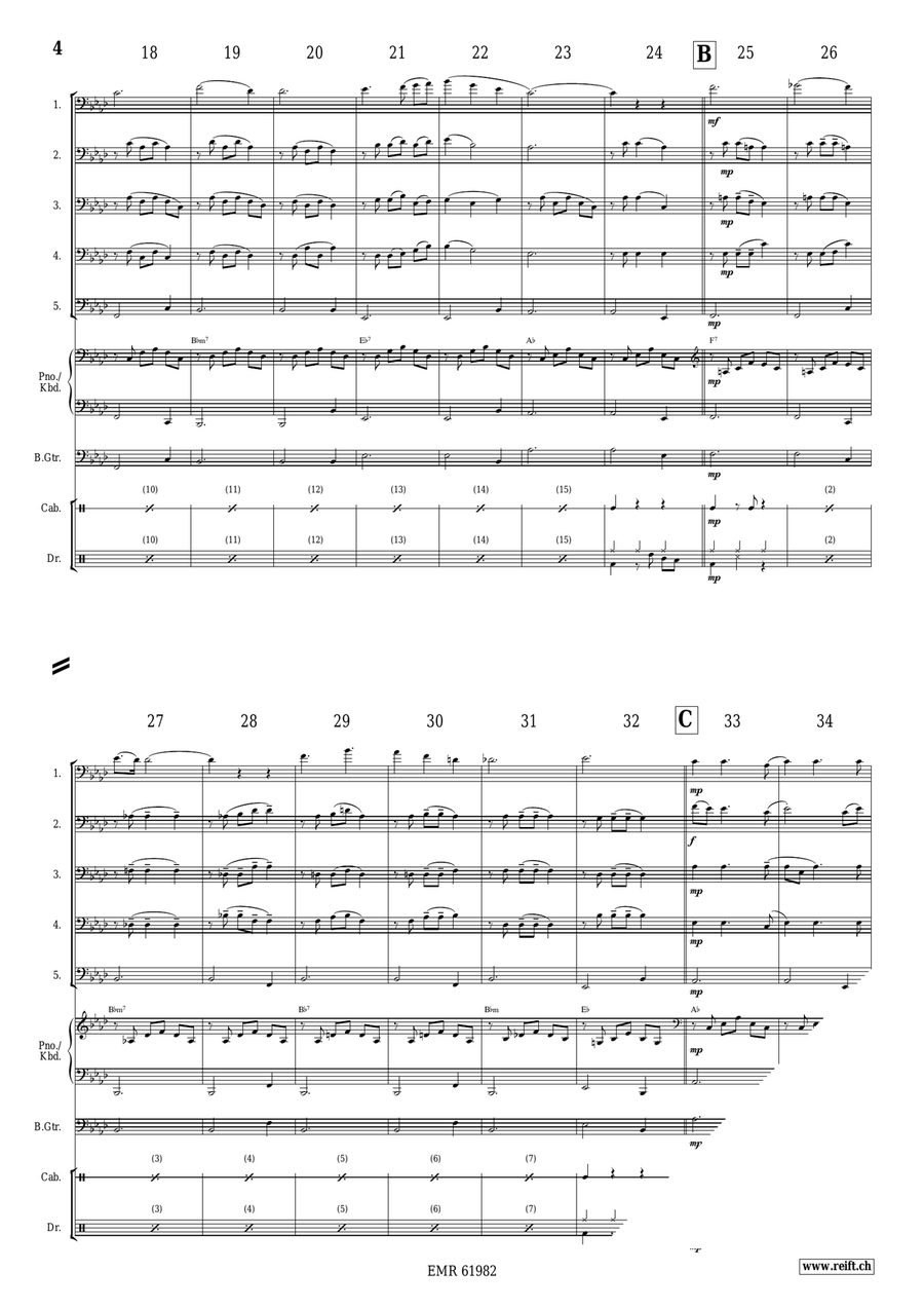 The Three Little Reindeer Trombone scores gallery preview page 4