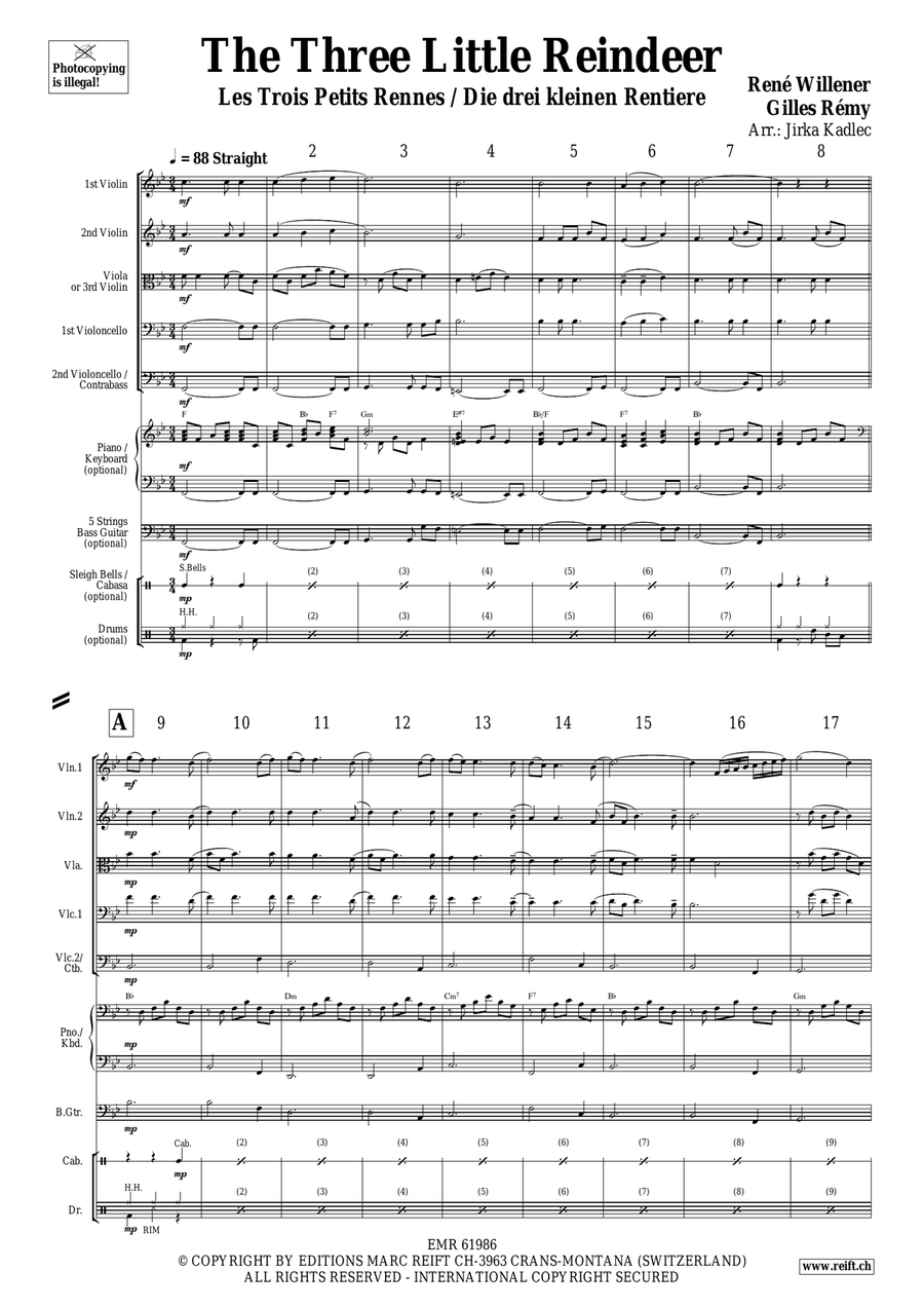 The Three Little Reindeer String Orchestra scores gallery preview page 3
