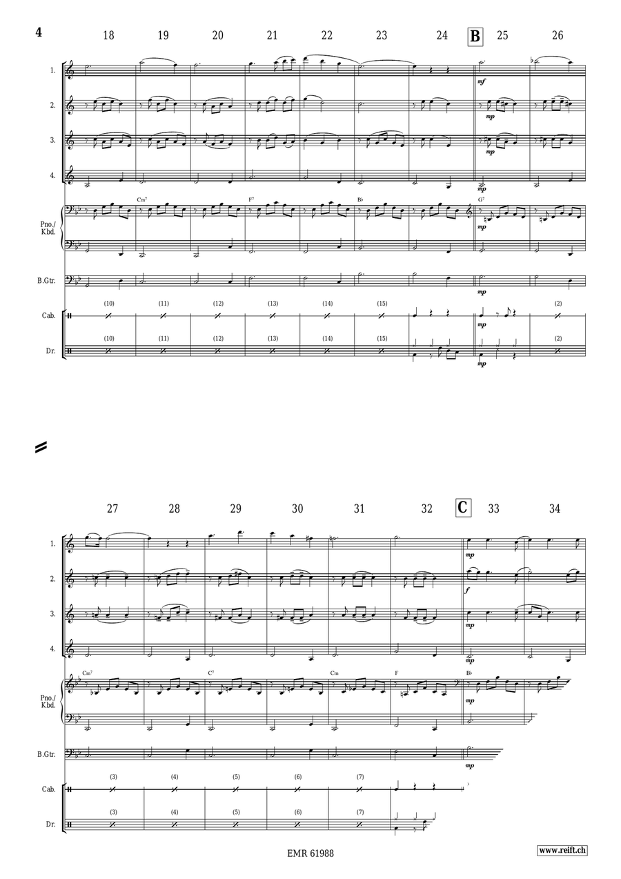 The Three Little Reindeer Clarinet Quartet scores gallery preview page 4