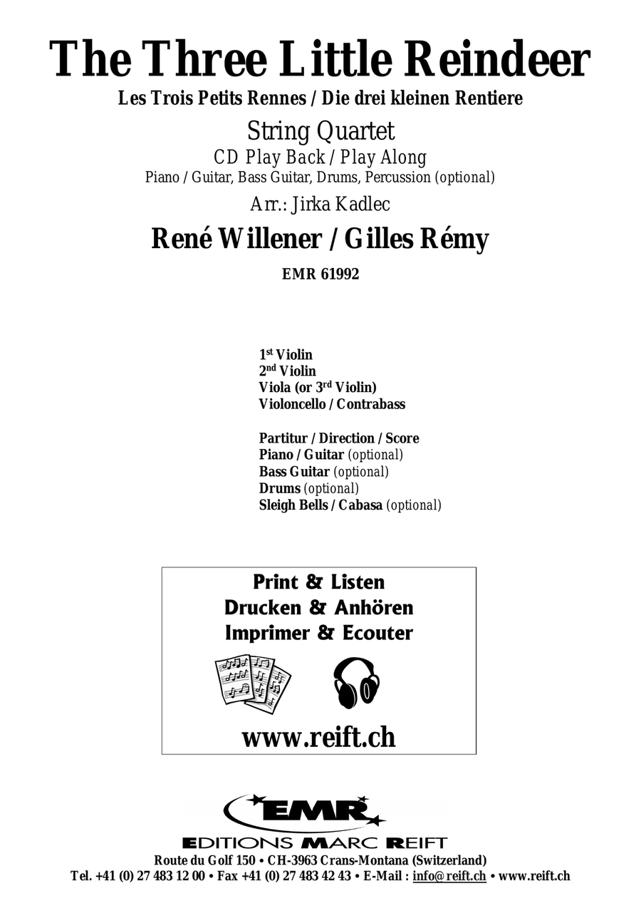 The Three Little Reindeer String Quartet scores gallery preview page 2