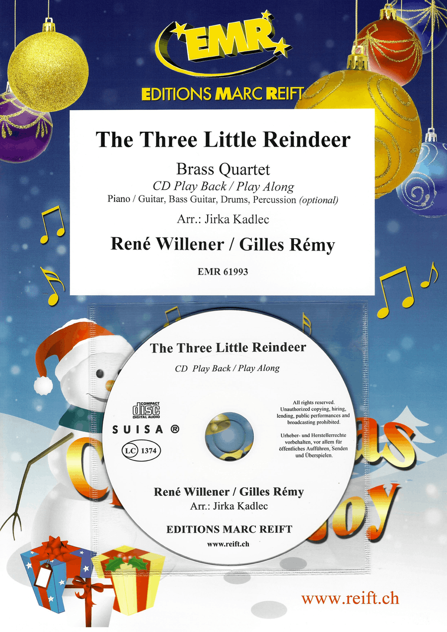 The Three Little Reindeer Brass Quartet scores gallery preview page 1