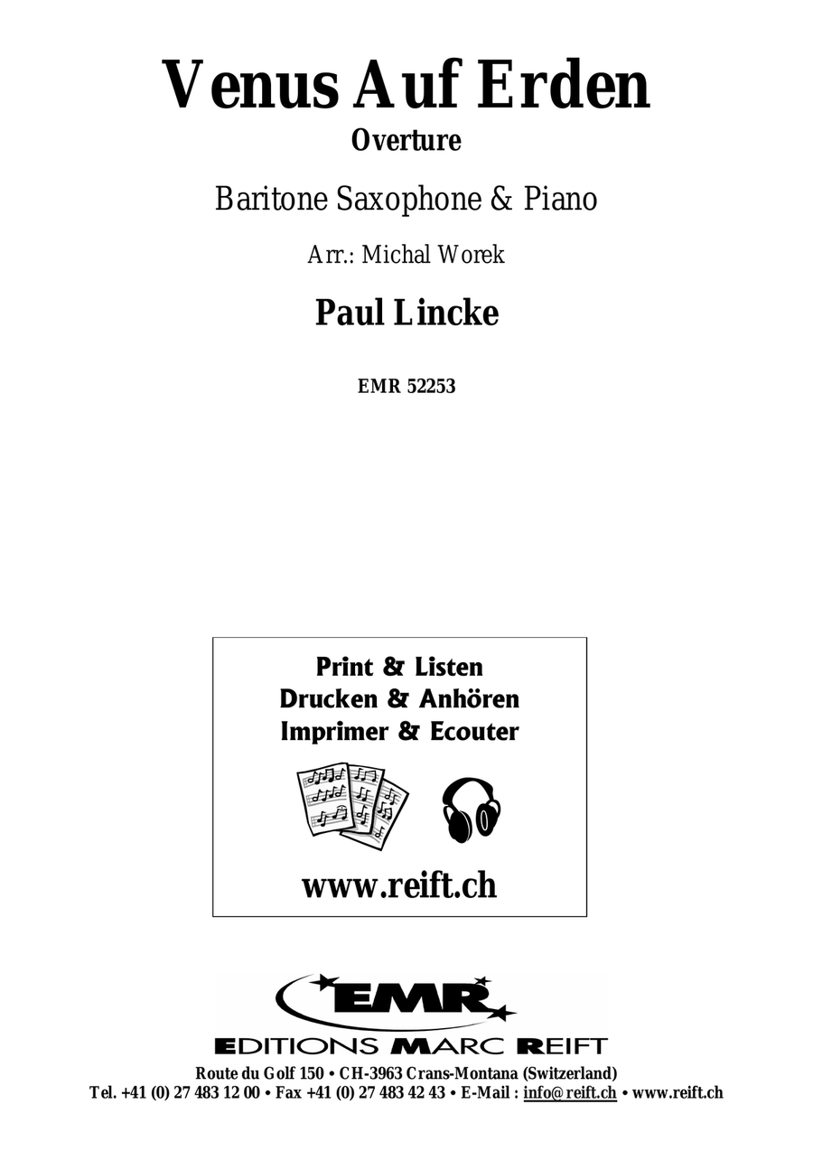 Venus Auf Erden by Paul Lincke Baritone Saxophone - Sheet Music page 2
