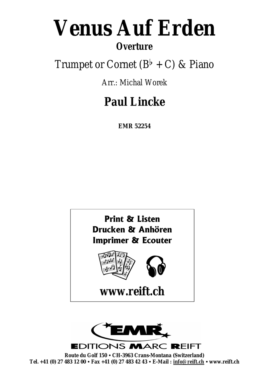 Venus Auf Erden by Paul Lincke Cornet - Sheet Music page 2