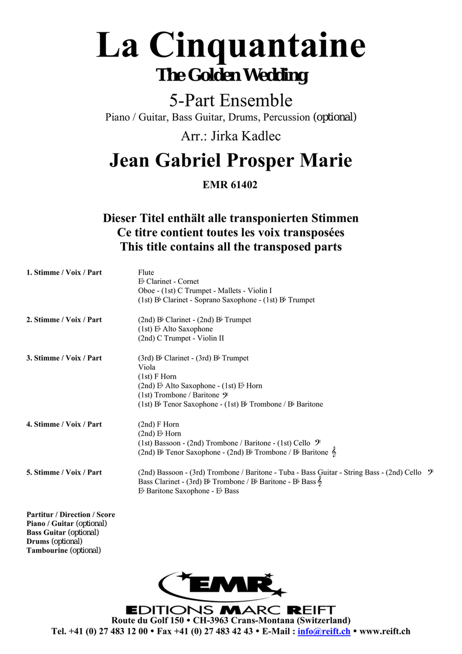 La Cinquantaine La Cinquantaine Score scores gallery preview page 2