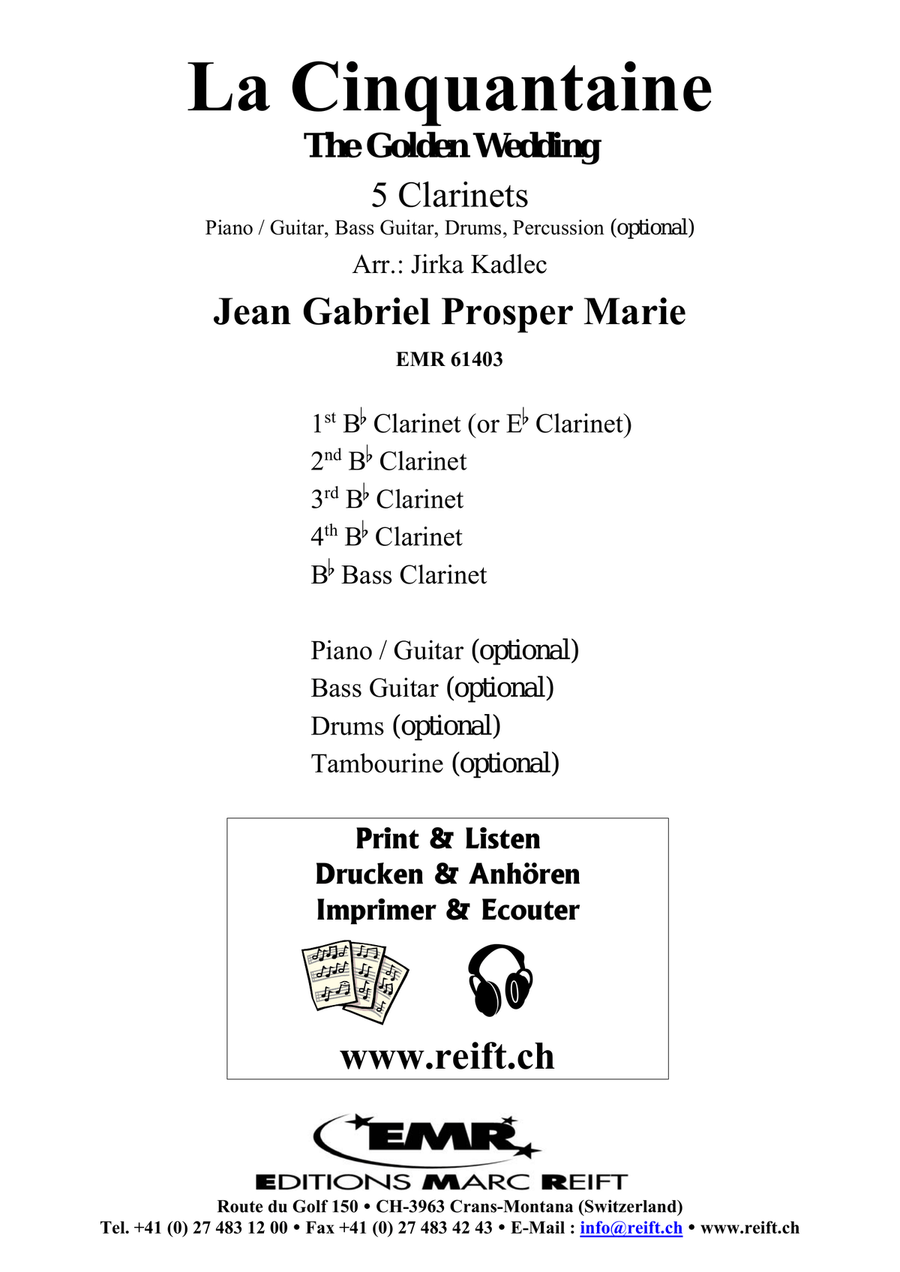 La Cinquantaine La Cinquantaine Clarinet Quintet scores gallery preview page 2