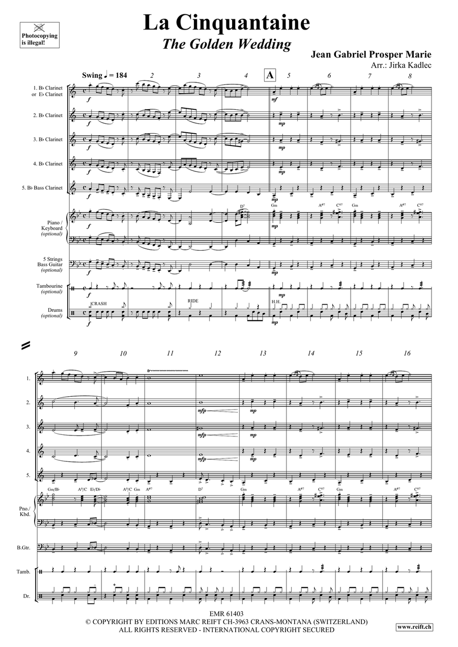 La Cinquantaine La Cinquantaine Clarinet Quintet scores gallery preview page 3