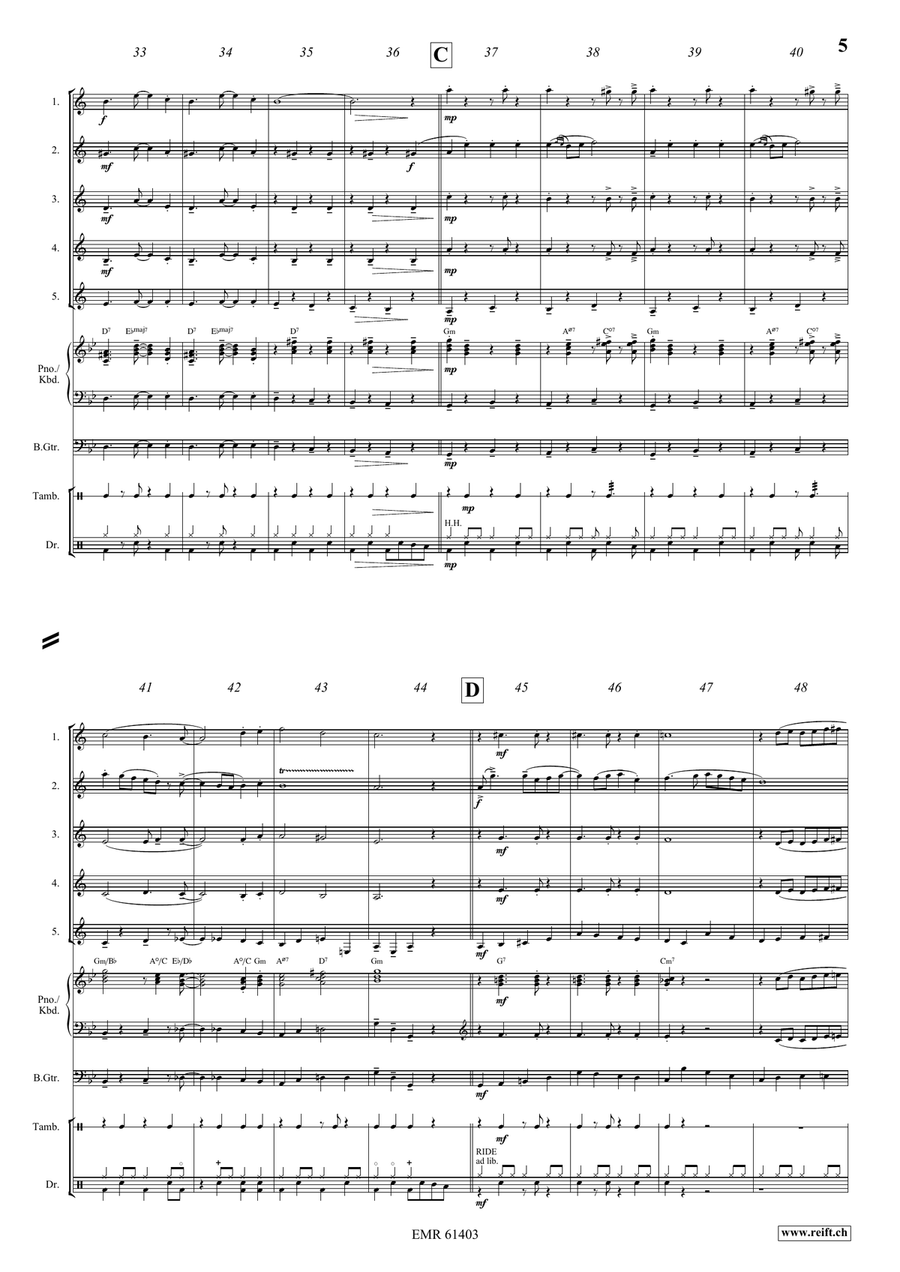 La Cinquantaine La Cinquantaine Clarinet Quintet scores gallery preview page 5