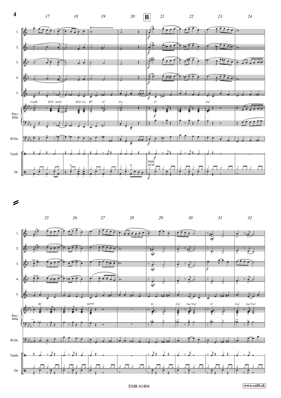La Cinquantaine La Cinquantaine Saxophone Quintet scores gallery preview page 4