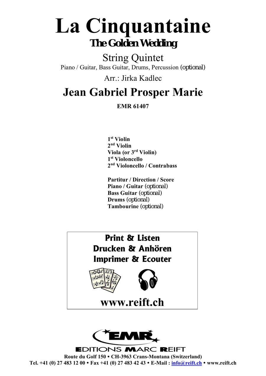La Cinquantaine La Cinquantaine String Quintet scores gallery preview page 2