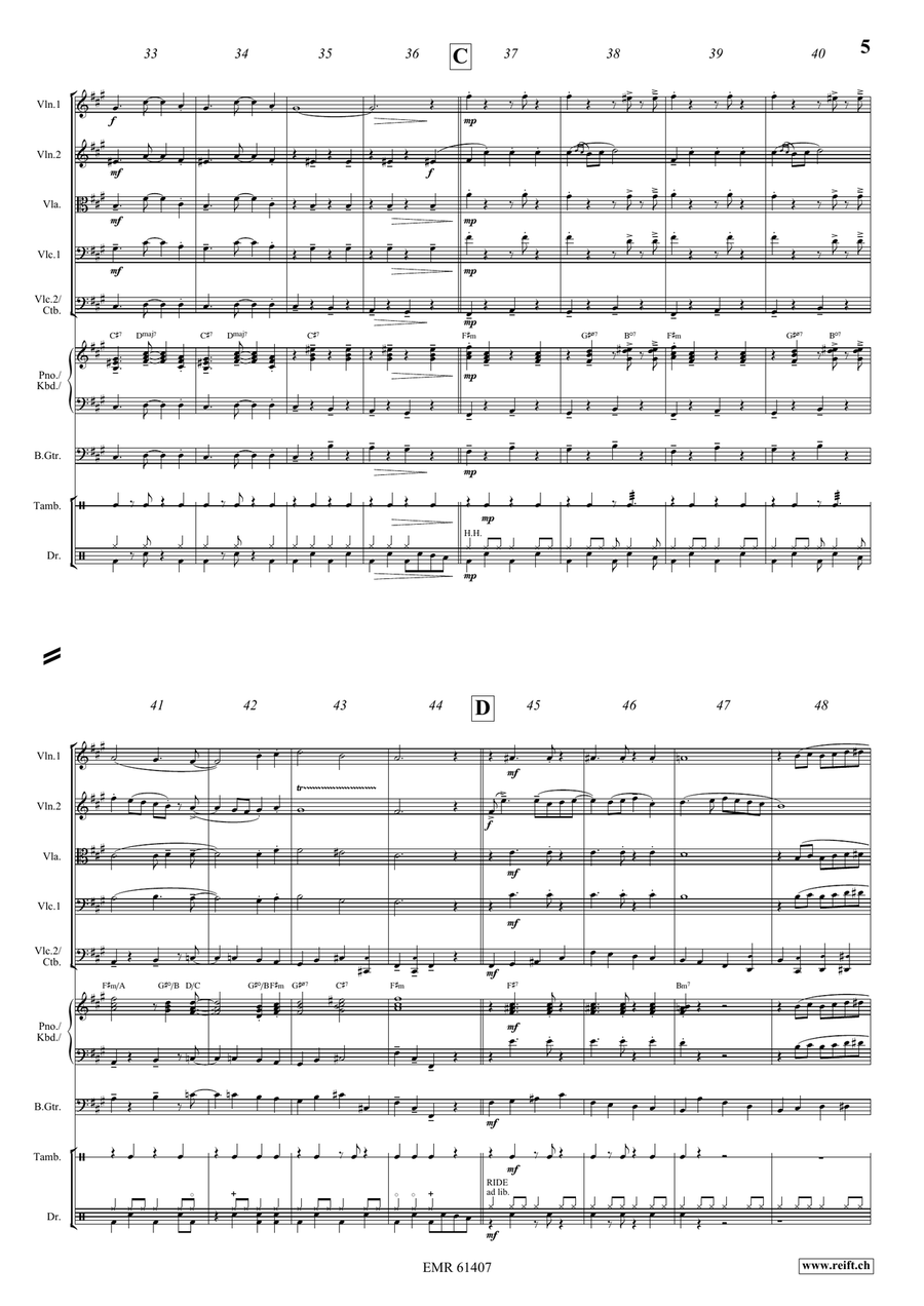 La Cinquantaine La Cinquantaine String Quintet scores gallery preview page 5