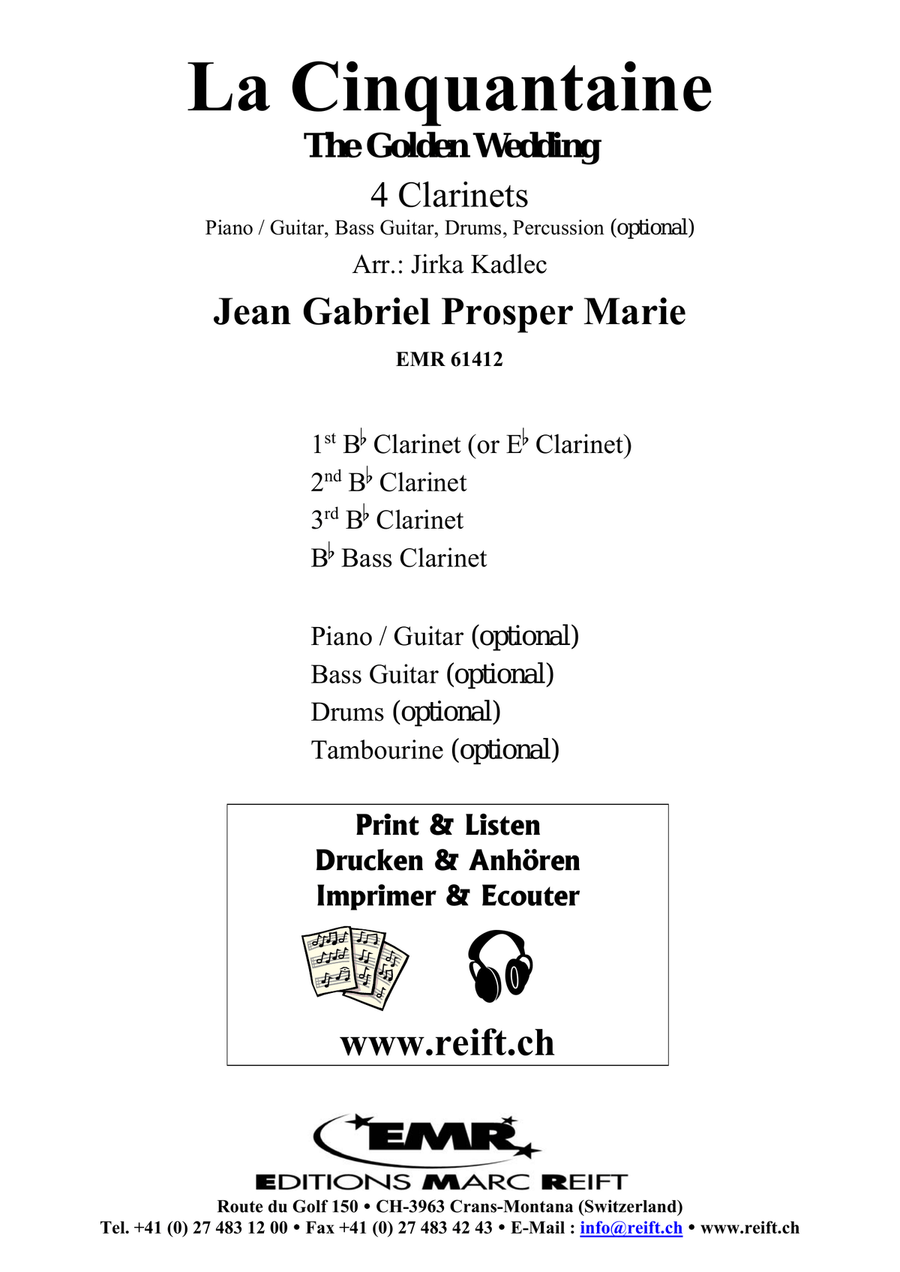 La Cinquantaine La Cinquantaine Clarinet Quartet scores gallery preview page 2