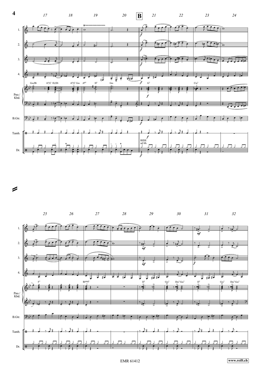 La Cinquantaine La Cinquantaine Clarinet Quartet scores gallery preview page 4