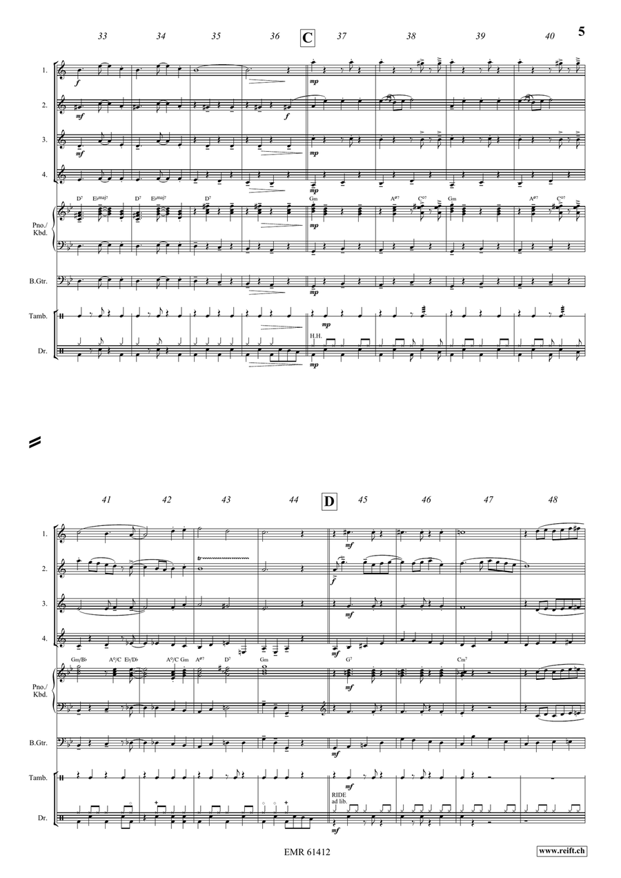La Cinquantaine La Cinquantaine Clarinet Quartet scores gallery preview page 5