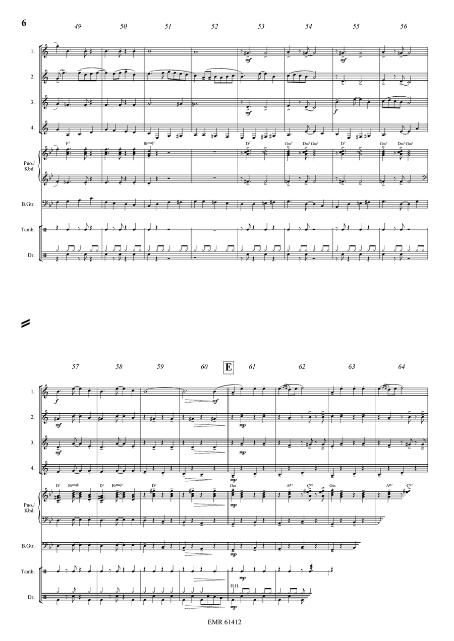 La Cinquantaine La Cinquantaine Clarinet Quartet scores gallery preview page 6