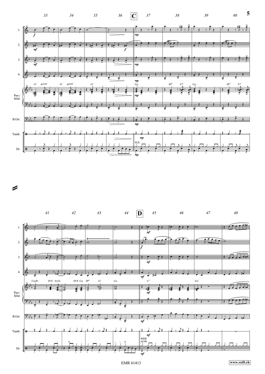 La Cinquantaine La Cinquantaine Saxophone Quartet scores gallery preview page 5