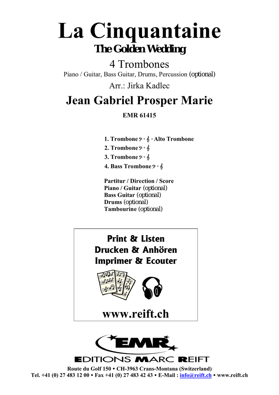 La Cinquantaine La Cinquantaine Trombone Quartet scores gallery preview page 2
