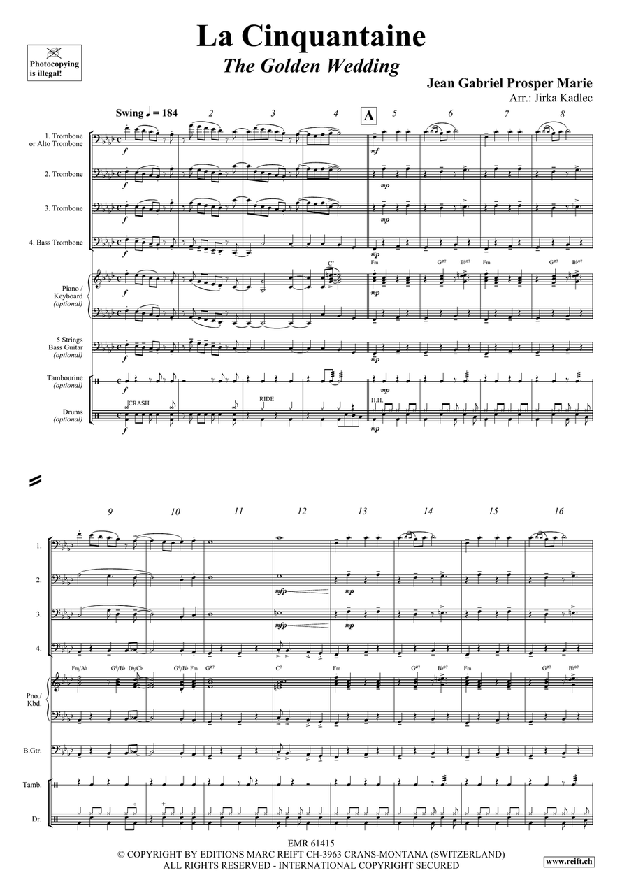 La Cinquantaine La Cinquantaine Trombone Quartet scores gallery preview page 3