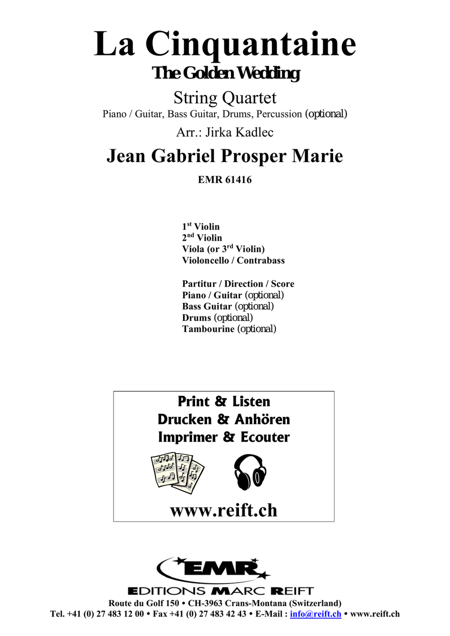 La Cinquantaine La Cinquantaine String Quartet scores gallery preview page 2