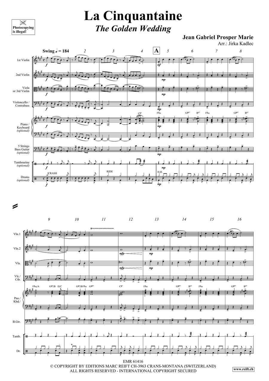 La Cinquantaine La Cinquantaine String Quartet scores gallery preview page 3