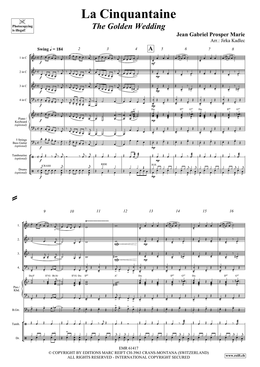 La Cinquantaine La Cinquantaine Brass Quartet scores gallery preview page 3