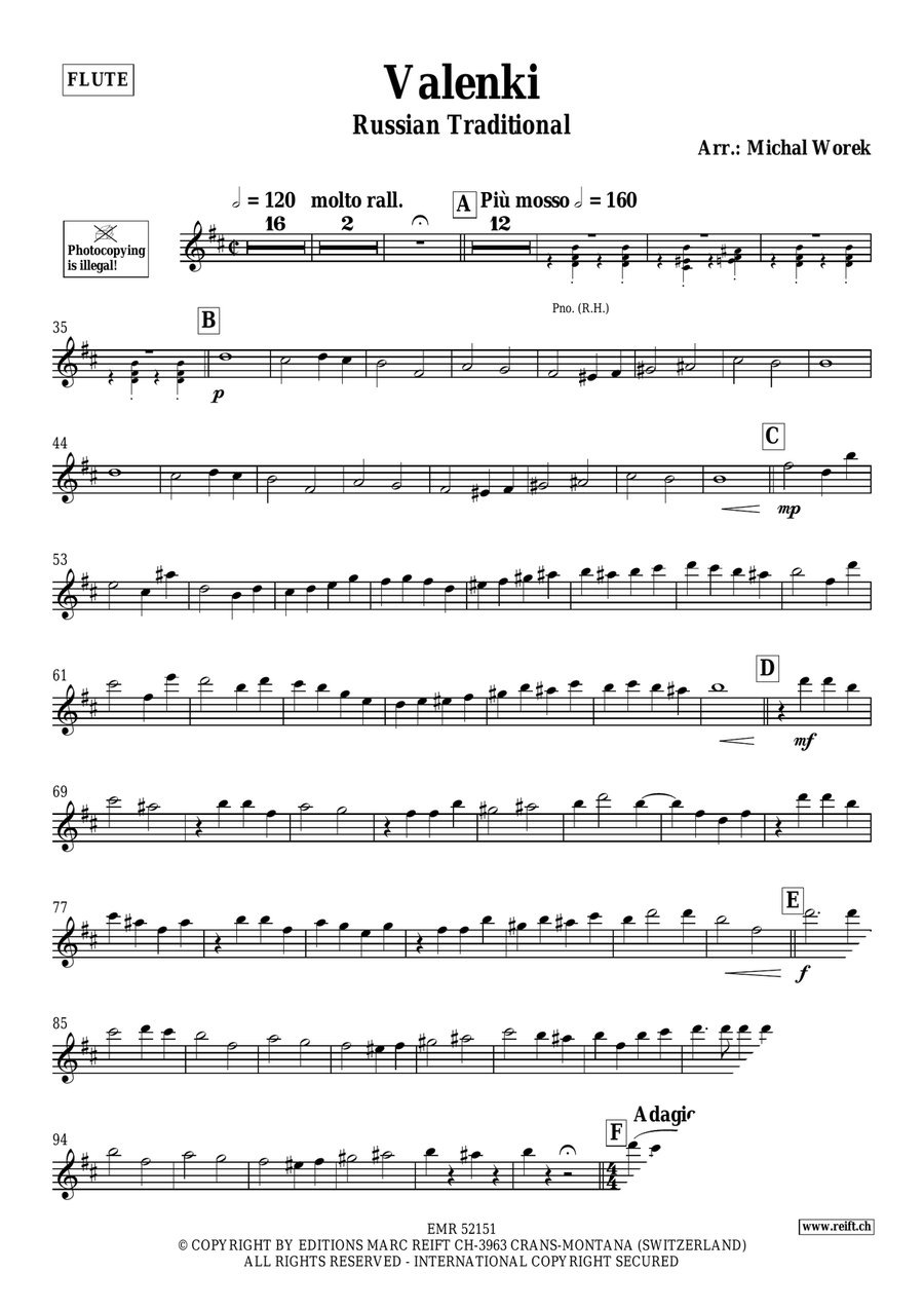 Valenki Valenki Flute Solo scores gallery preview page 3
