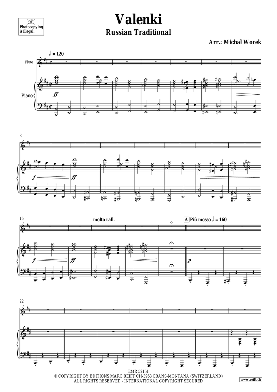 Valenki Valenki Flute Solo scores gallery preview page 4