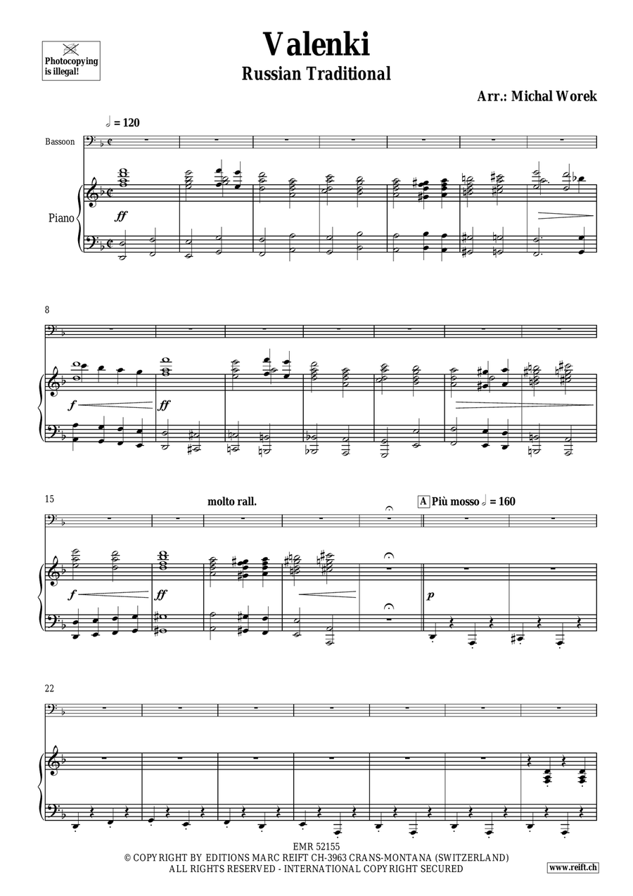 Valenki Bassoon Solo scores gallery preview page 4